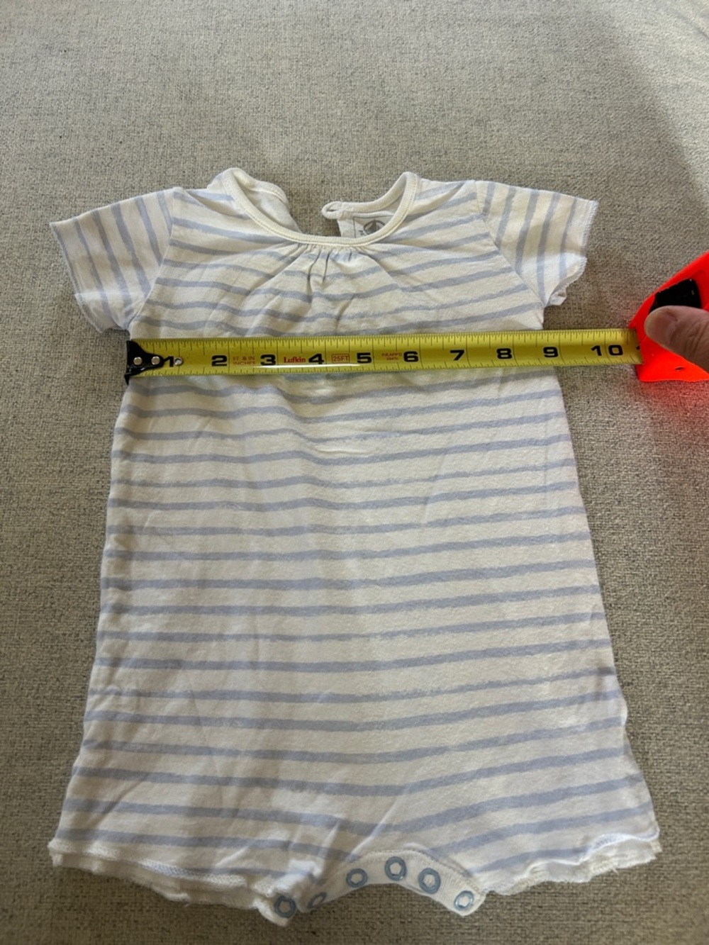 Petit Bateau Stripped Cotton Romper - Picture 5 of 13